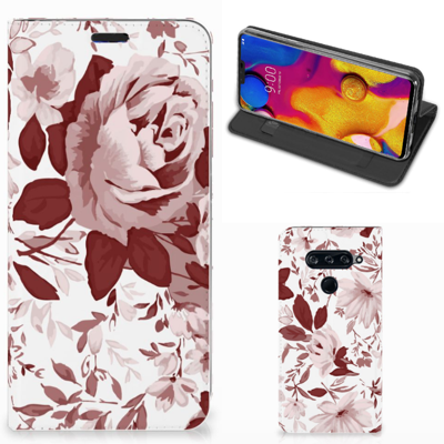 Bookcase LG V40 Thinq Watercolor Flowers Bookcase LG V40 Thinq Watercolor Flowers
