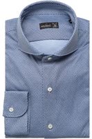 van Laack Meisterwerk Tailor Fit Jersey shirt blauw, Motief