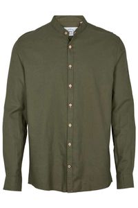 Kronstadt Slim Fit Flanellen Overhemd groen, Effen