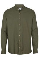 Kronstadt Slim Fit Flanellen Overhemd groen, Effen