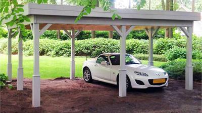 Lugarde C1 Carport Plat Dak 420x540 cm vuren blank- Plat dak- Onbehandeld vurenhout- Lugarde Lugarde C1 Carport Plat Dak 420x540 cm vuren blank- Plat dak- Onbehandeld vurenhout- Lugarde