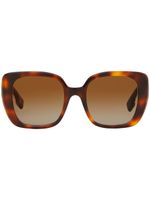 Burberry lunettes de soleil à monture carrée oversize - Marron