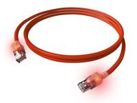 EasyLan DualBoot LED patchkabel RJ45 S/FTP Cat.6A (Class EA), met saCon stekker, LSOH, rood, 7 m