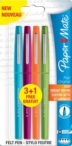 Paper Mate fineliner Flair Original fun, blister 3 + 1 gratis