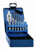 Eventus by Exact 20334 insnijschroefdraadboor set 15-delig HSS M3-M12 metrisch + spiraalboor Ø 2,5-10,2 mm + verstelbaar windijzer Gr. 1 1/2