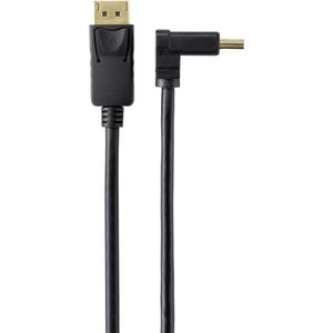 Renkforce SP-9163728 DisplayPort-kabel DisplayPort Aansluitkabel DisplayPort-stekker, DisplayPort-stekker 1.00 m Zwart Vergulde steekcontacten