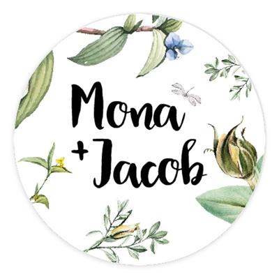 Sluitzegel trouwhuisstijl love blooms