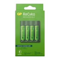 GP USB batterijlader + 4 x AA-batterijen 2100mAh NiMH