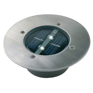 Ranex RA-5000197 Carlo Ronde Solar LED Grondspot RVS/Glas