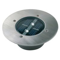 Ranex RA-5000197 Carlo Ronde Solar LED Grondspot RVS/Glas - thumbnail