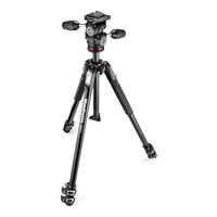 Manfrotto MK190X3-3W1 Kit a 3 Sezioni con Testa a 3 Vie, Nero