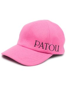 Patou casquette en cachemire et laine mélangés à logo brodé - Rose