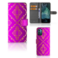 Wallet Case Nokia G11 | G21 Barok Roze - thumbnail