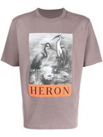 Heron Preston t-shirt en coton à imprimé Heron - Gris