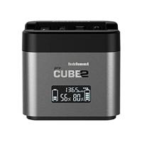 Hähnel - ProCube 2 - DSLR Duo Charger - voor Nikon - EU/UK/USA stekker - Oplader voor EN-EL14, EN-EL15 en EN-EL25 batterijen - Ingebouwde USB-laadpoorten & AA slots