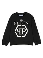 Philipp Plein Junior sweat à logo imprimé - Noir