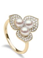 Yoko London bague Petal en or 18ct sertie de perles et diamants