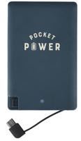 Gentlemen's Hardware powerbank 2500 mAh 18,7 cm blauw 2 delig
