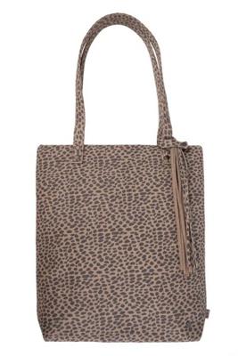 Zusss basic shopper met kwast zand gespikkeld Zusss basic shopper met kwast zand gespikkeld