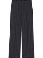 Saint Laurent pantalon de costume à fines rayures - Bleu