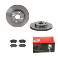 Remmenset, remschijf BREMBO, Remschijftype: Binnen geventileerd, Inbouwplaats: Vooras, u.a. für Toyota