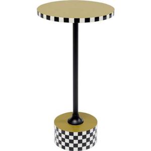 Kare Bijzettafel Domero Checkers Olive Ø25cm