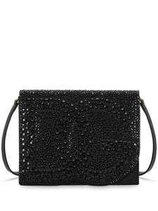 Dolce & Gabbana DG Logo rhinestone-embellished crossbody bag - Noir