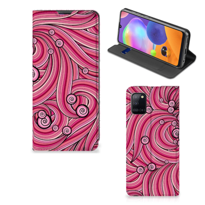 Samsung Galaxy A31 Bookcase Swirl Pink