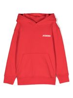 JACQUEMUS L'ENFANT hoodie en coton à logo imprimé - Rouge