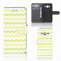 Samsung Galaxy J3 2016 Telefoon Hoesje Waves Yellow