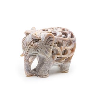 Olifant Beeld Steen met Baby (60 mm) Olifant Beeld Steen met Baby (60 mm)