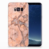 Samsung Galaxy S8 Plus TPU Siliconen Hoesje Marmer Oranje