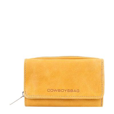 Cowboysbag leren portemonnee Purse Warkley geel
