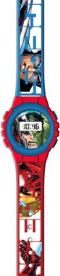 Marvel horloge Avengers jongens 24 cm rubber rood/blauw Marvel horloge Avengers jongens 24 cm rubber rood/blauw