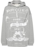 Y/Project hoodie chiné à logo imprimé - Gris