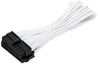 BitFenix 30cm 24-Pin ATX Verlengkabel - Mouwen Wit/Zwart