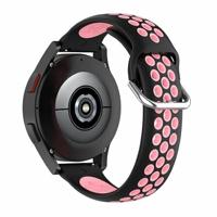 By Qubix - Siliconen sportbandje met gesp - Zwart + roze - Compatible met Garmin Vivoactive 6 / Vivoactive 5 / Vivoactive 3 - Compatible Garmin bandje