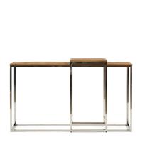 Rivièra Maison Bijzettafel Bushwick Set van 2 stuks, 83/77cm - Silver