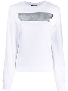 Plein Sport t-shirt en coton à logo métallisé - Blanc