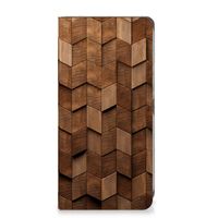 Book Wallet Case voor Nokia XR21 Wooden Cubes - thumbnail