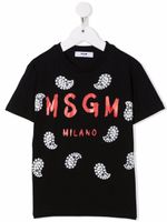 MSGM Kids t-shirt à logo imprimé - Noir - thumbnail