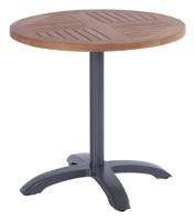 Hartman Outdoor Ronde Bistrotafel 70cm, inklapbaar - Antraciet/Teak