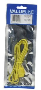 Valueline 1m, USB 2.0 A - Micro B USB-kabel USB A Micro-USB B Geel