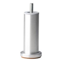 Meubelpoot aluminium rond Ø 4,2 cm en hoogte 12 cm (M10)