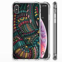 Apple iPhone Xs Max Doorzichtige Silicone Hoesje Aztec