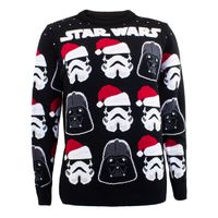 Star Wars Sweatshirt Christmas Jumper Darth Vader / Stormtrooper Size XL - thumbnail