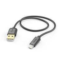 Hama Oplaadkabel USB A naar Lightning (iPhone oplaadkabel, Lightning-kabel, iPhone 14 13 12 11 Pro Max Plus mini SE XS Max XR X 8 7, iPad Pro Air mini, iPod, MFI gecertificeerd, verguld, 1,5 m) zwart