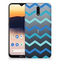 Nokia 2.3 TPU bumper Zigzag Blauw