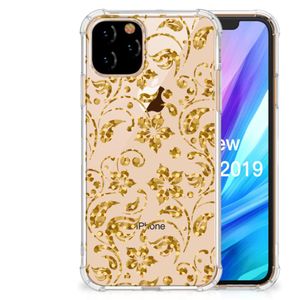 Apple iPhone 11 Pro Case Gouden Bloemen