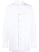 Kiton chemise en coton à col pointu - Blanc